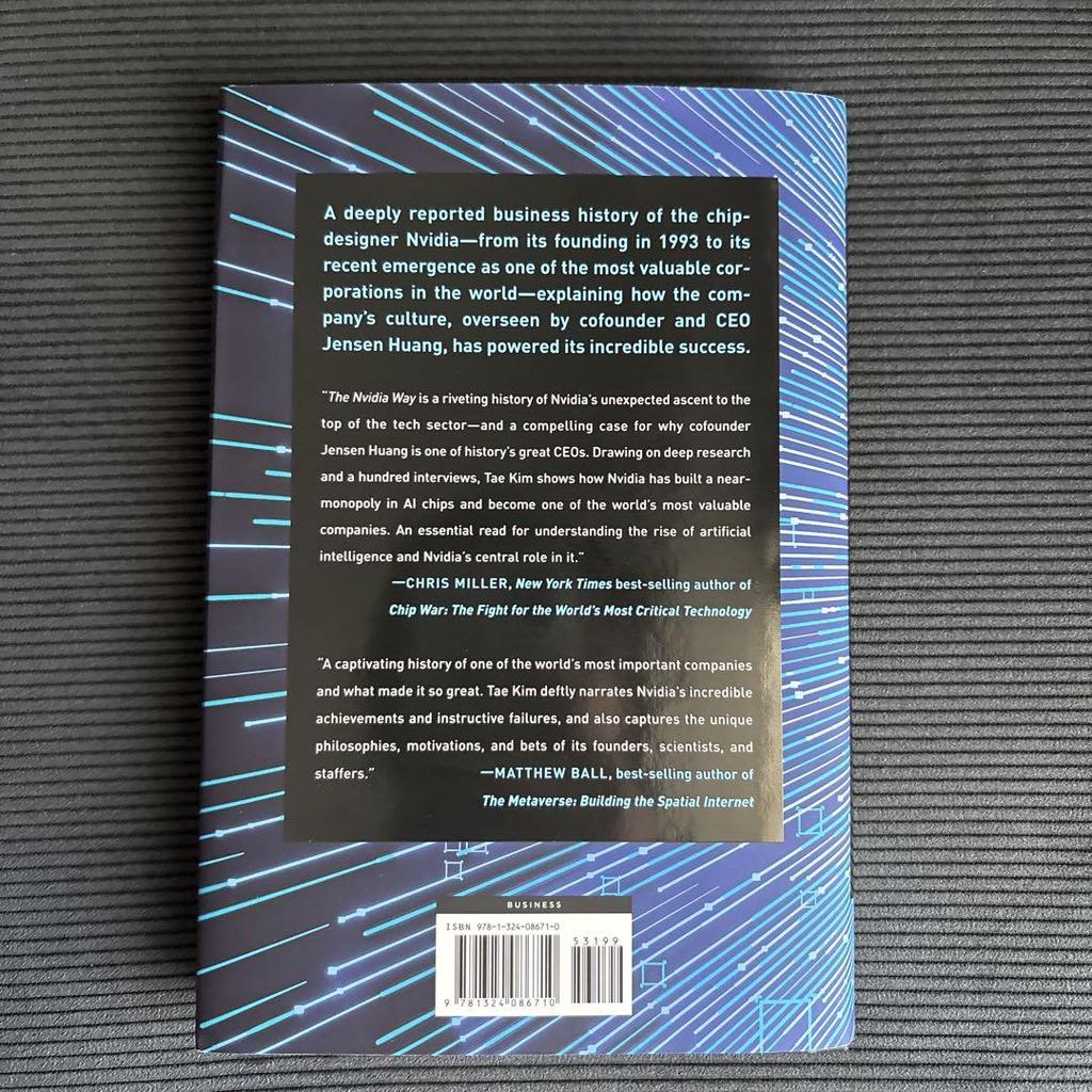 [USED] (English book) Nvidia The Nvidia Way by Tae Kim