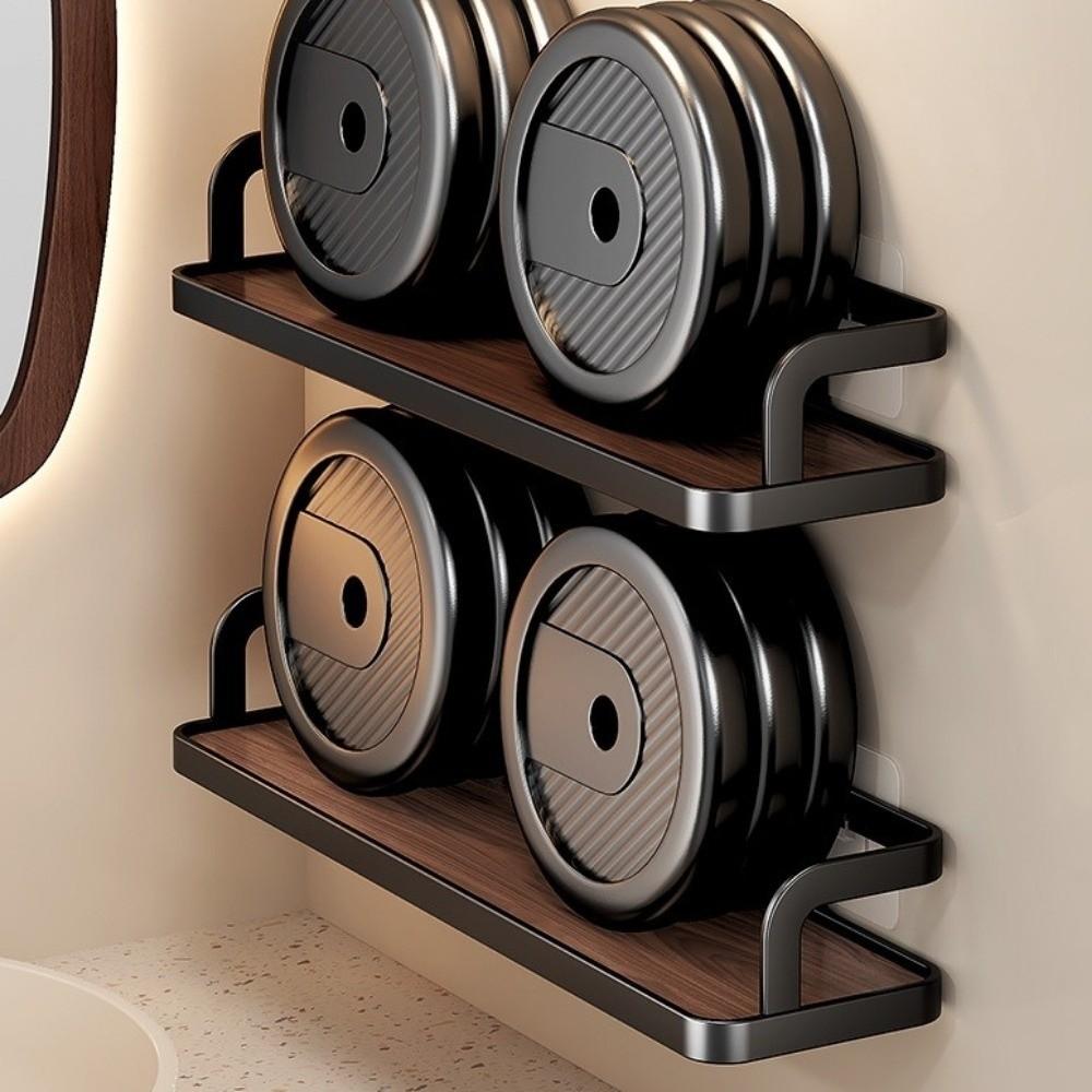 No Drill Wall Mounted Storage Shelf Carbon Steel Bathroom Shelves Makeup Organizer Wall Decor
