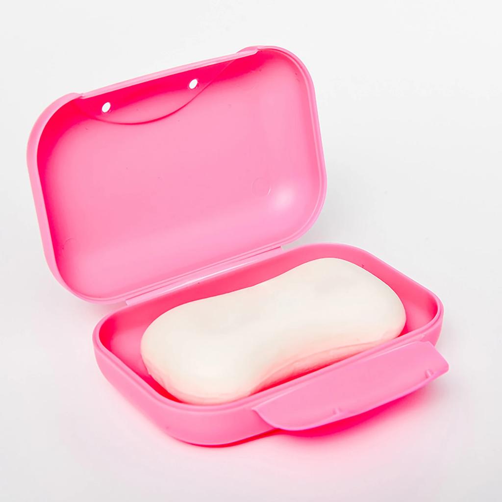 Portable Travel Soap Box Container Bathroom Accessories Home Plastic Soap-Boxes with Cover Multicolor Soaps Dish Holder Jabonera