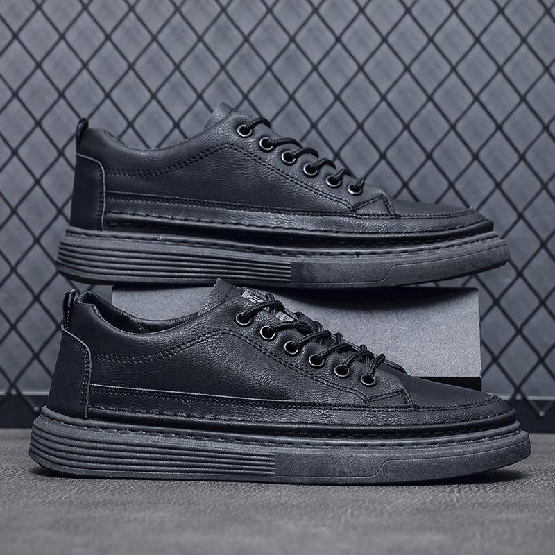 Мужские британские повседневные кожаные туфли - весна/осень, корейский стиль, модные универсальные, деловые и формальные