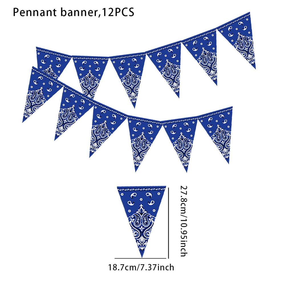 Набор баннеров для вечеринки в стиле западного ковбоя с бумажными треугольными флажками для празднования дня рождения