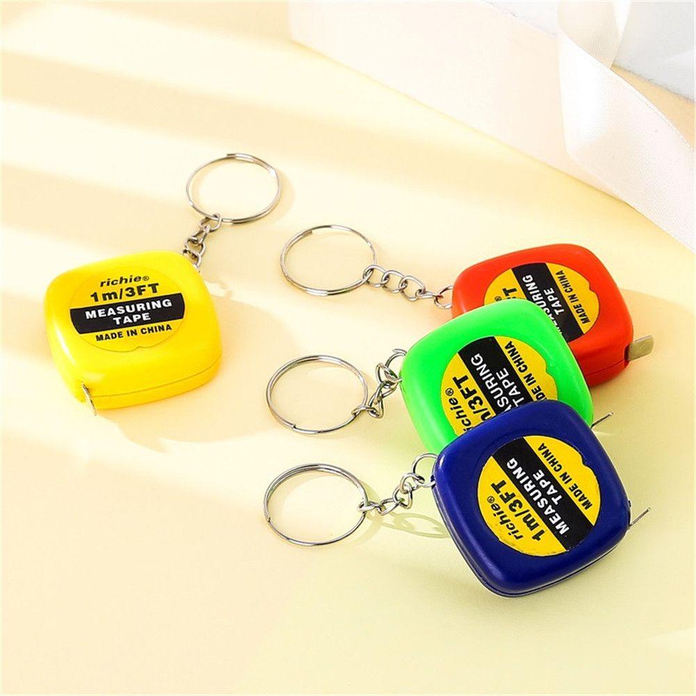 Ruler With Keychain Roll Tape Automatic Telescopic Ruler Mini Tape Measure 1m/3ft Digital Ruler