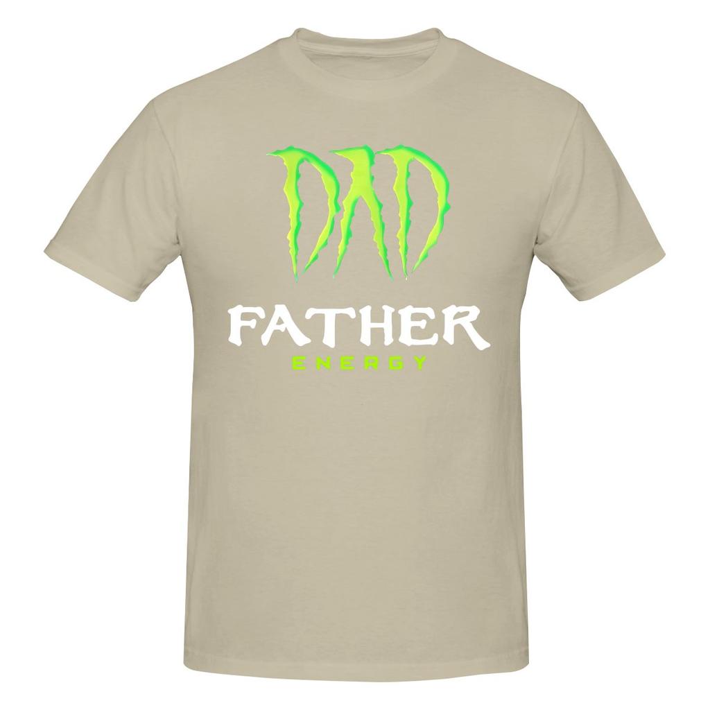 Father Energy Monster Happy Slightly Wide T-shirt Casual Youthful Feeling Breathable And Skin-Friendly Tees