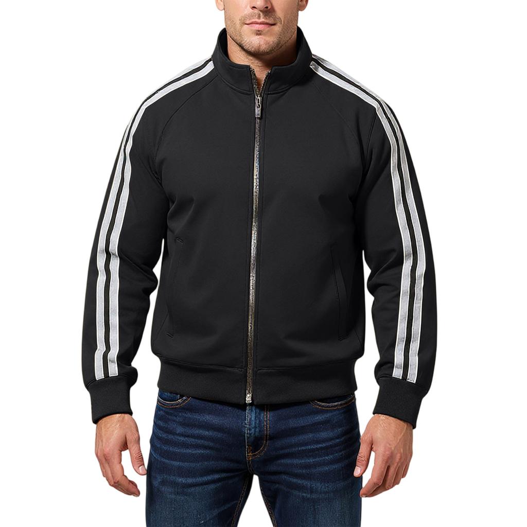 Men's  Leisure  Standing Collar  Zipper  Sports  Hoodie  Coat
