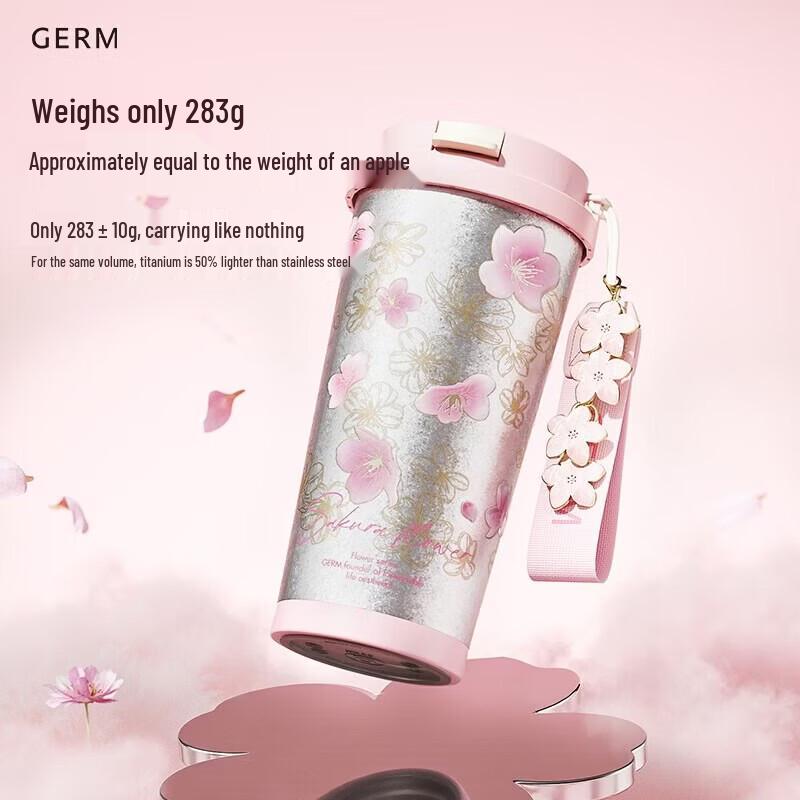 Бутылка для напитков Germ 500 мл, двойные стенки, из чистого титана