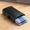 Double-Layer Aluminum Alloy Automatic Pop-Up Card Holder - Metal ID and Credit Card Case Wallet