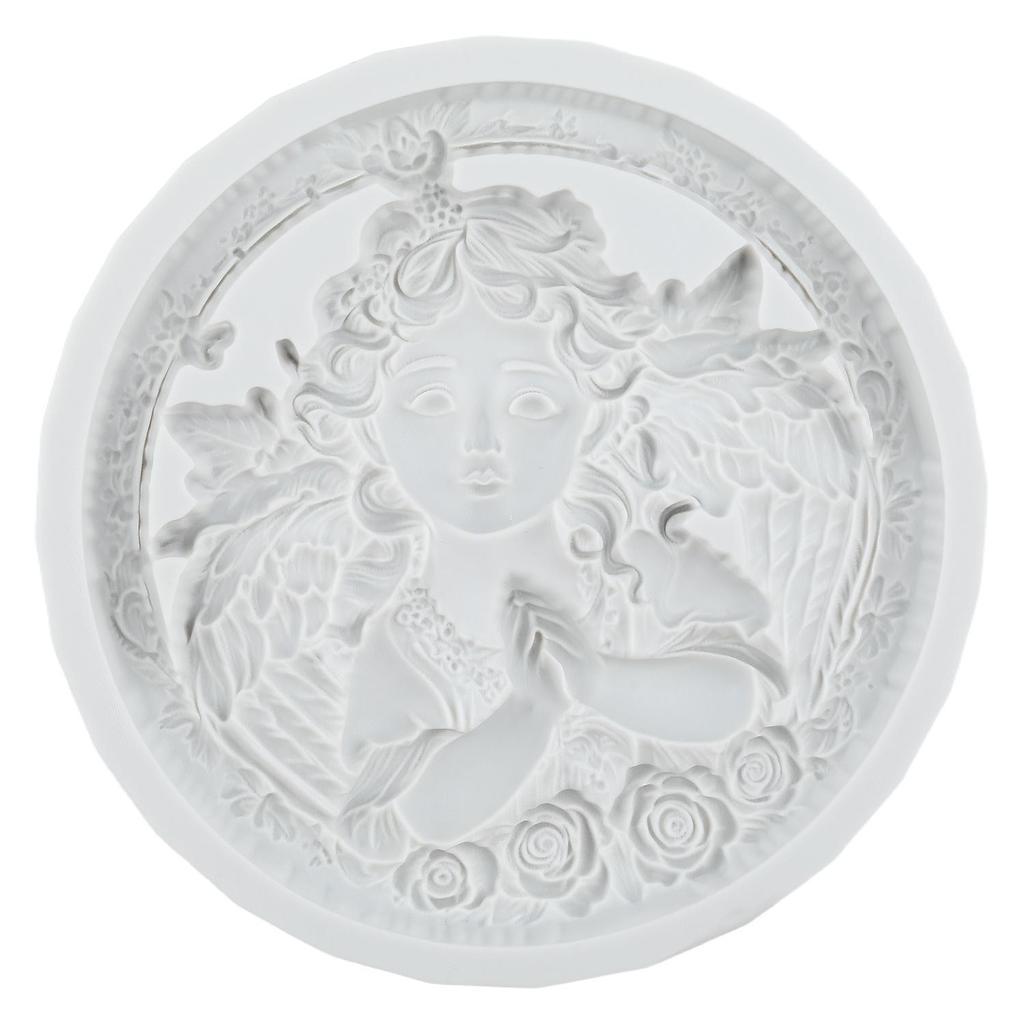 Камея с фоторамкой Силиконовые формы Ангел Фоторамка Форма для мастики Инструменты для украшения торта Топпер для кекса Конфета Шоколад Форма для гампасты