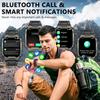 Smart Watch for Men Military Smart Watches IP68 Waterproof Smartwatch Bluetooth Call Outdoor Tactical Sports Rugged Fitness Tracker for iPhone Android