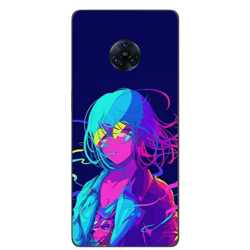 Чехол для телефона Vaporwave Glitch Neon Anime Girl для VIVO Y95 Y93 Y31 Y20 V19 V17 V15 Pro X60 NEX, мягкий черный чехол для телефона