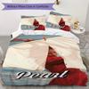 Pearl Movie Pattern Bedding,Quilt Set Quilt Cover Pillowcase Home Birthday Gift(1 * Duvet Cover + 2 * Pillowcase, Without Core)_lx