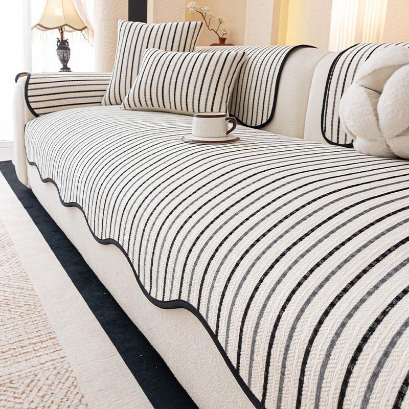 Chenille Sofa Cover Non-Slip All-Season Vintage Style Living Room Bedroom