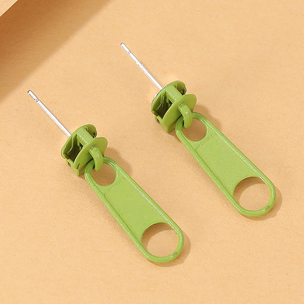 Стильные многоцветные серьги-молнии, уникальный геометрический дизайн из сплава для женщин