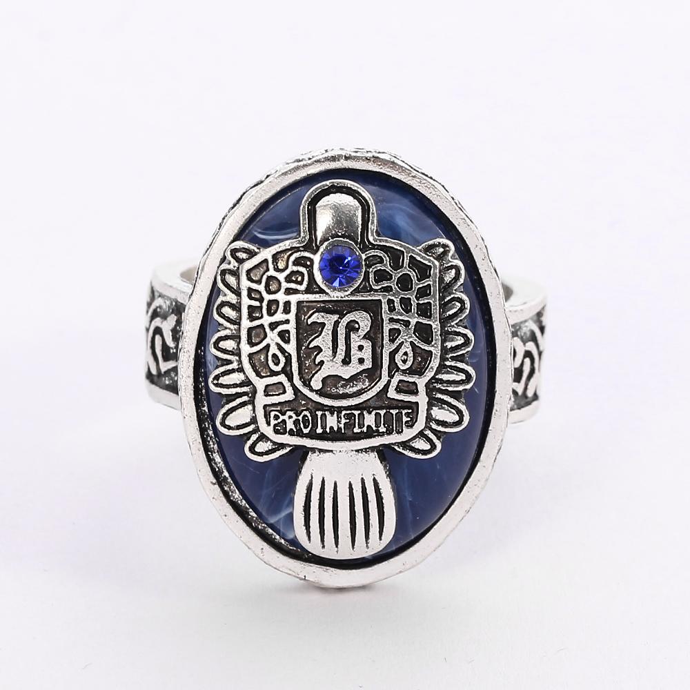 Дневники вампира Кольцо А-Я 26 Букв Для Женщин и Мужчин Алфавитные Инициалы Готическая Бижутерия Сальваторе Дэймон Возрожденный Кольцо Дневного Света