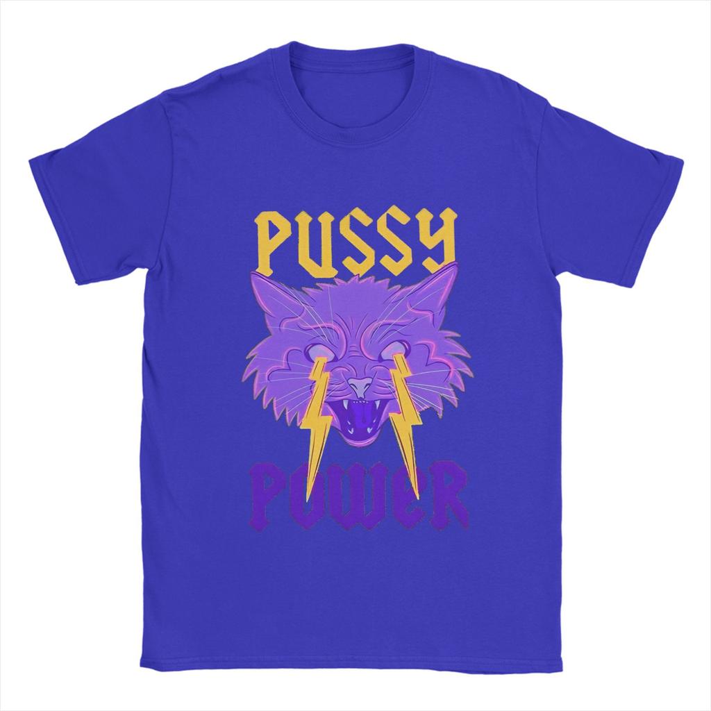 Casual T-Shirt Beach Pussy Power Trendy Cool T-Shirts Funny Cotton Tee Shirt for Men Aesthetic Printed Short Sleeve Top Tees
