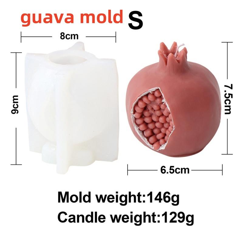 3D Большая Красная Форма для Свечи Гранат Силиконовая Ананас Ananas Мыло Воск Изготовление Эмуляционная Гуава Фрукт Манго Эпоксидная Смола Домашний Декор