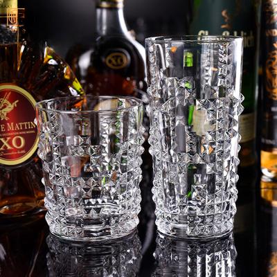 Набор из 2 стаканов для питья объемом 315 мл/350 мл, стеклянная чашка Diamond Glass Cup, высококачественные стаканы для коктейля Mojito, кружка для американского кофе со льдом, бутылка для воды