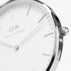 DANIEL WELLINGTON Европейские и американские часы Часы кварцевый механизм кожаный ремешок 36 мм белый циферблат женские часы 30м водонепроницаемые для девочек DW00100053