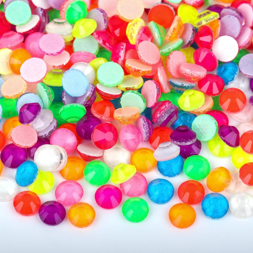 Weichen Имитация австрийского горячего бриллианта, неоновый флуоресцентный мокко резиновый низ сверла, стеклянный кристалл наклейки алмазный нейл-арт аксессуары для одежды своими руками