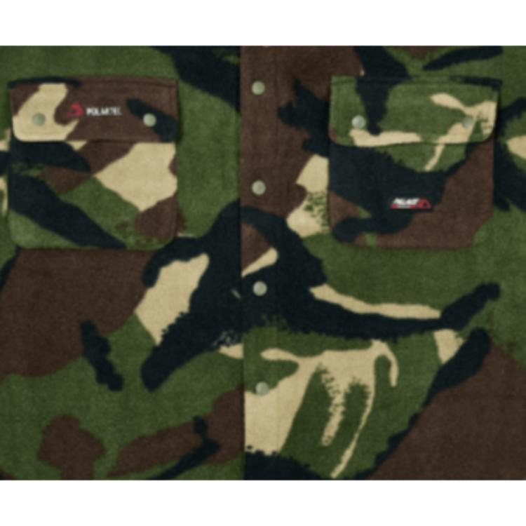 Palace Рубашка Polartec с опущенными плечами Woodland DPM Унисекс Топы Разноцветный P25SHT054