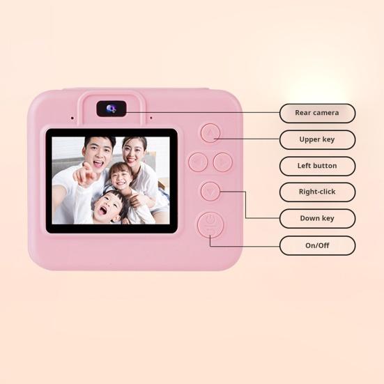 Instant Print Portable Camera with Large Screen 40MP Clarity Compact Size Portable Multifunctional Kids Camera with Color Pens Set