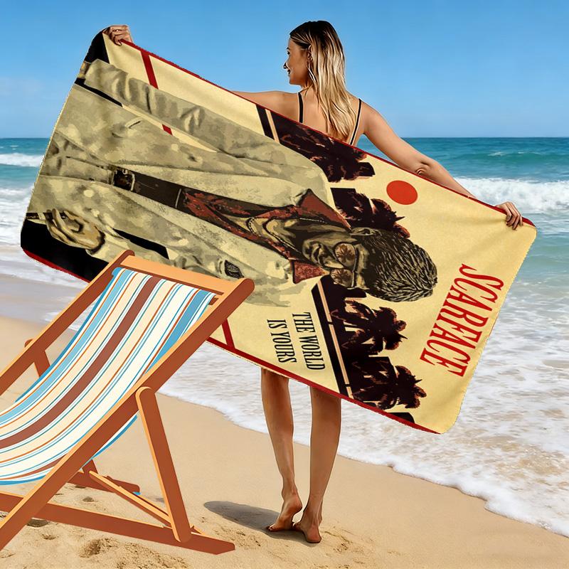 Power Ambition Scarface beach towel beach soft swim Absorbent bath towel seaside Fashion printing beach towel Travel and vacation towels