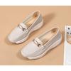 2024 New Spring/autumn Flats Genuine Leather Moccasins Woman Casual Slip-on Loafers Female Black Boat Shoes Big Size 41