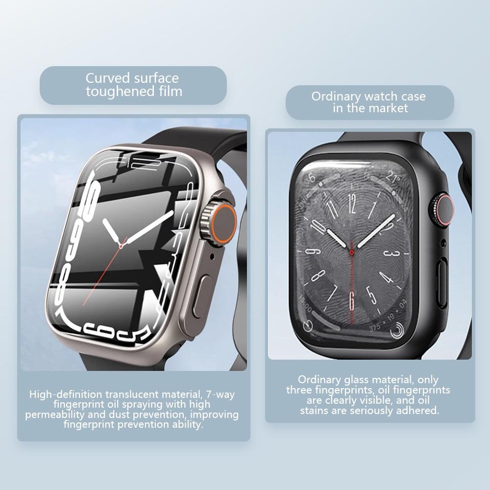 Переход на Ultra 360 Full Protector Case для Apple Watch 45 мм 44 мм Защитная пленка из закаленного стекла для IWatch Series 8 7 6 SE 5