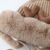 Winter Plush Antler Hat Fluffy Velvet Bucket Hat Cute Ear Protection Hat  Women