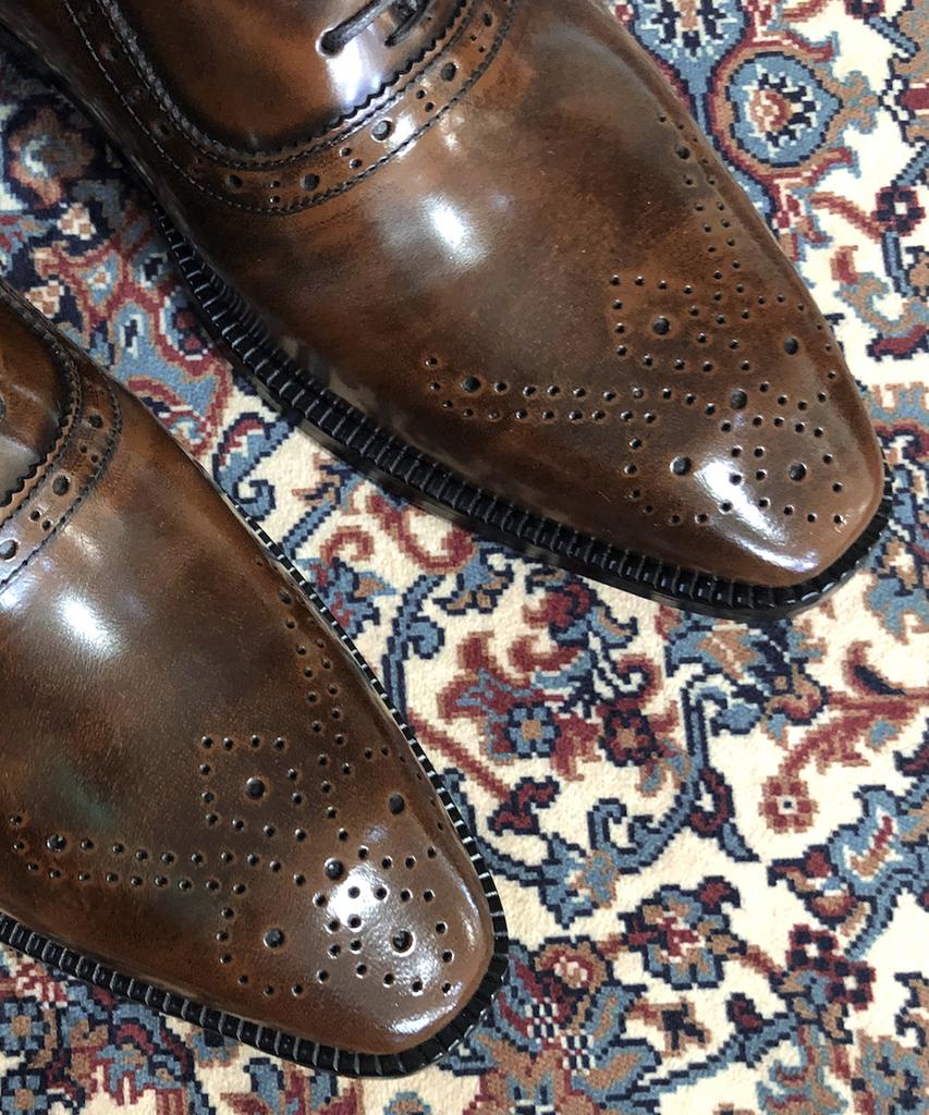 Joenshoe Wilcott Combi Wingtip Brogging Oxford Brown Adovan