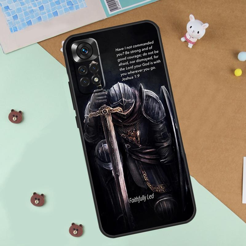Christian Templar Knights Case For Xiaomi Redmi Note 13 12 11 9 10 14 Pro 10S 11S 12S Cover For Redmi 13C 10C 12C 14C