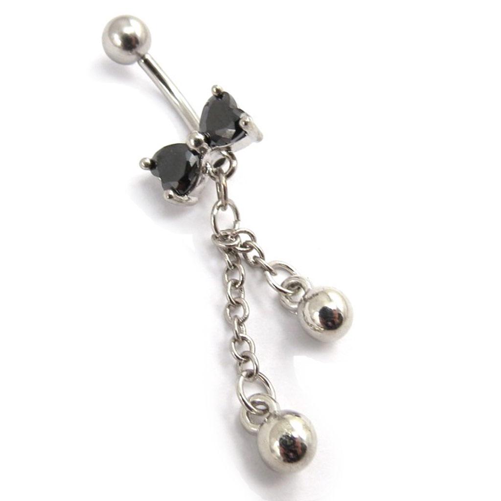 Les Trésors De Lily [K0629] — Черный пирсинг на теле «Романтический узел»