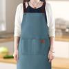 Waterproof Apron Large Pocket Oil-proof Dust-proof Kitchen Cooking Apron with Adjustable Strap Universal Chef Apron for Butchers Painters