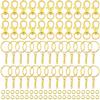 40Pcs Lobster Clasp Keyring Gold Color Strong Durable Metal Antioxidant Metal Keychain for Purse