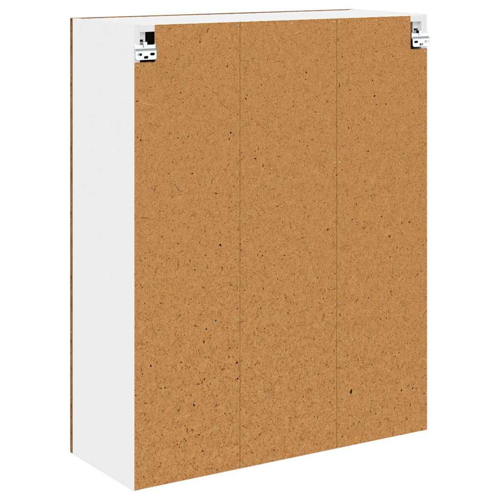 Hanging Cabinet with Door Rustic Wood Look 80 x 31 x 100 cm Engineered Wood