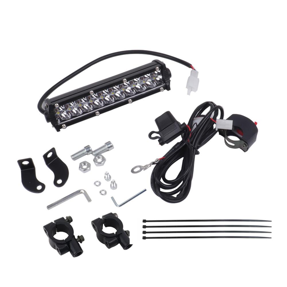 Motorcycle LED Light Bar Headlight Kit With Mounting Brackets and Switch For CRF250F CRF110 TTR110 YZF450 7/8" 22mm Handlebars