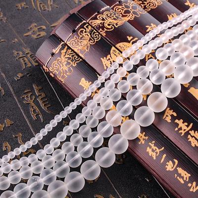 Белые матовые круглые бусины: Аксессуары для браслетов и ожерелий ручной работы, плетеные бусины в виде Будды и кристаллов.