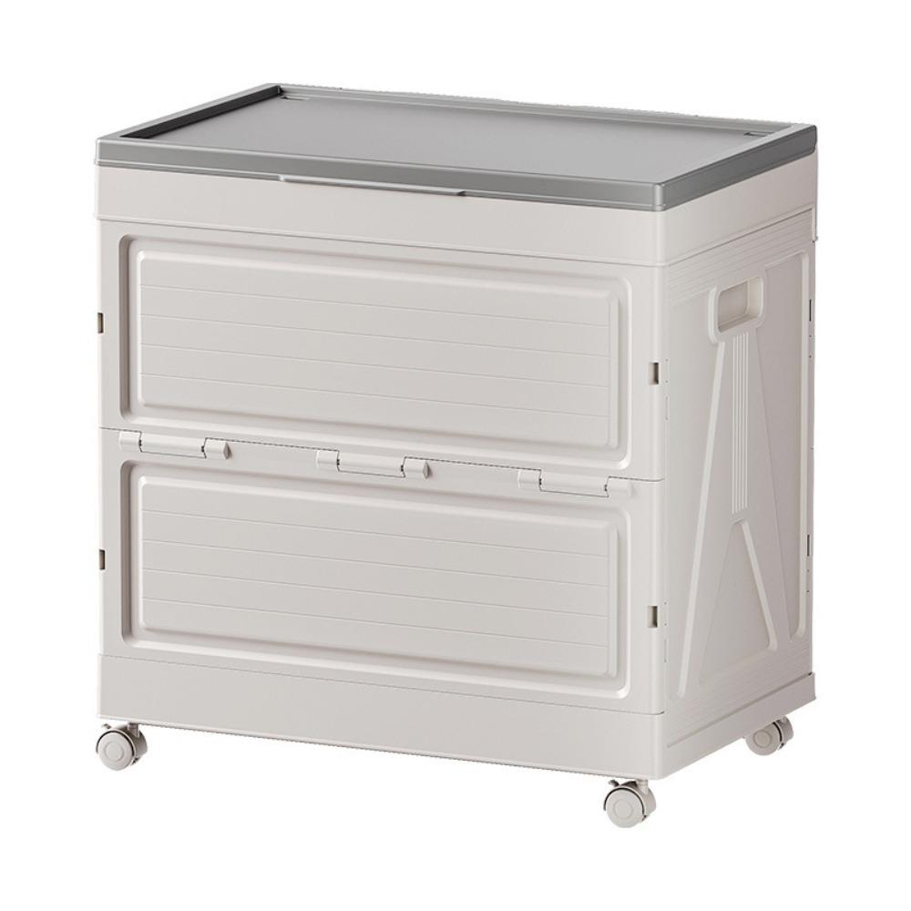 With Wheels Wardrobe Storage Box Clamshell Design Toy Storage Box Household Use