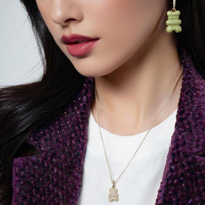 APM Monaco earrings YUMMY Series [Romantic Confession] Double-sided Bear Light Luxurious High-end Accessories Can be Hanged and Buckled YE13983XLIYPL