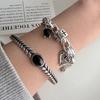 Xiaomi 100% Solid 925 Sterling Silver Metal Bracelet for Women Vintage Handmade Simple Heart Beads Bracelet Birthday Gift Party