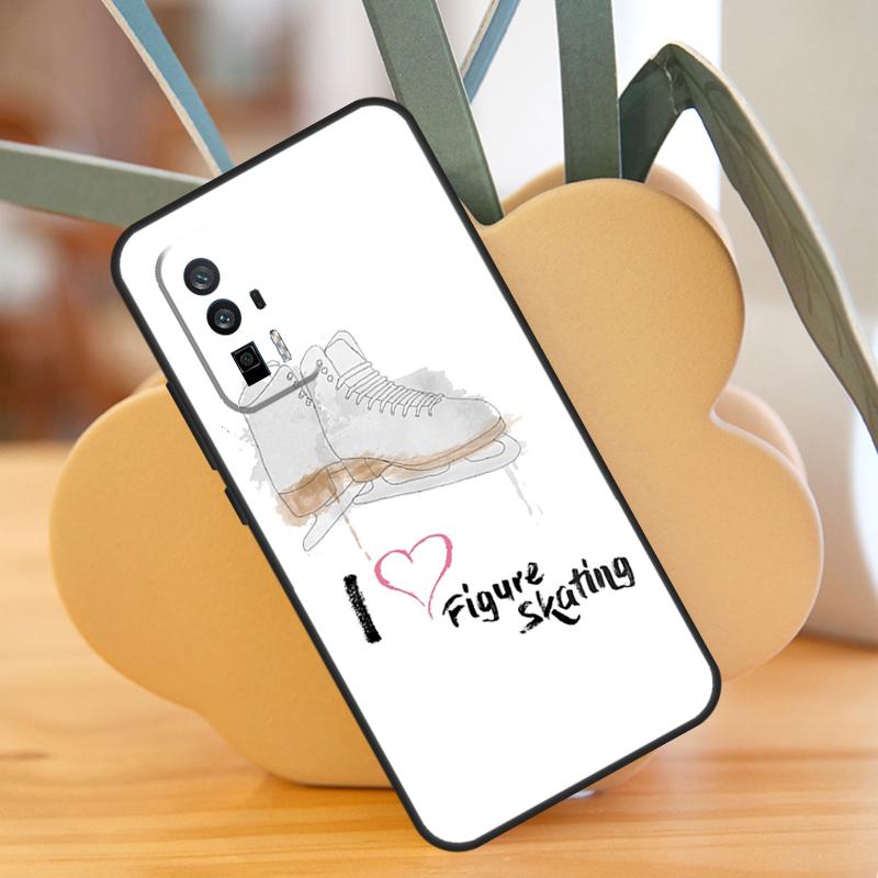 Figure Skating Ice Skating Case For POCO F6 Pro X6 X5 X3 F3 F5 M6 M5s Xiaomi 13T Pro 11T 12T 12 13 Lite 14 Ultra Cover