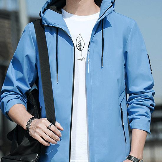 Мужская куртка весна и осень, корейская версия, свободная повседневная рабочая куртка, мужская куртка с капюшоном, модная мужская одежда