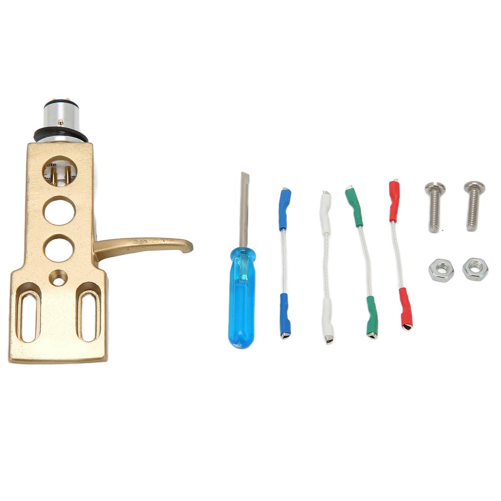 Vinyl Stylus Holder Aluminium Alloy Vinyl Record Phonograph Cartridge Holder with 4 Connection