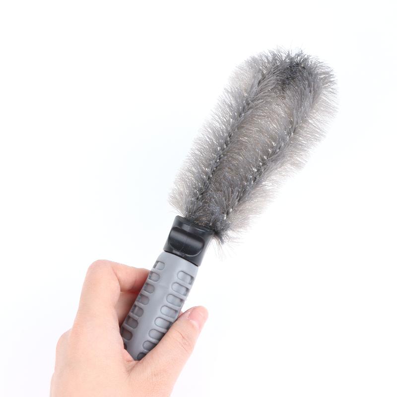 2Pcs Multifunctional Car Tire Brush Soft Bristle Wheel Cleaning Detailing Tools for Motorcycle Bike SUV Care