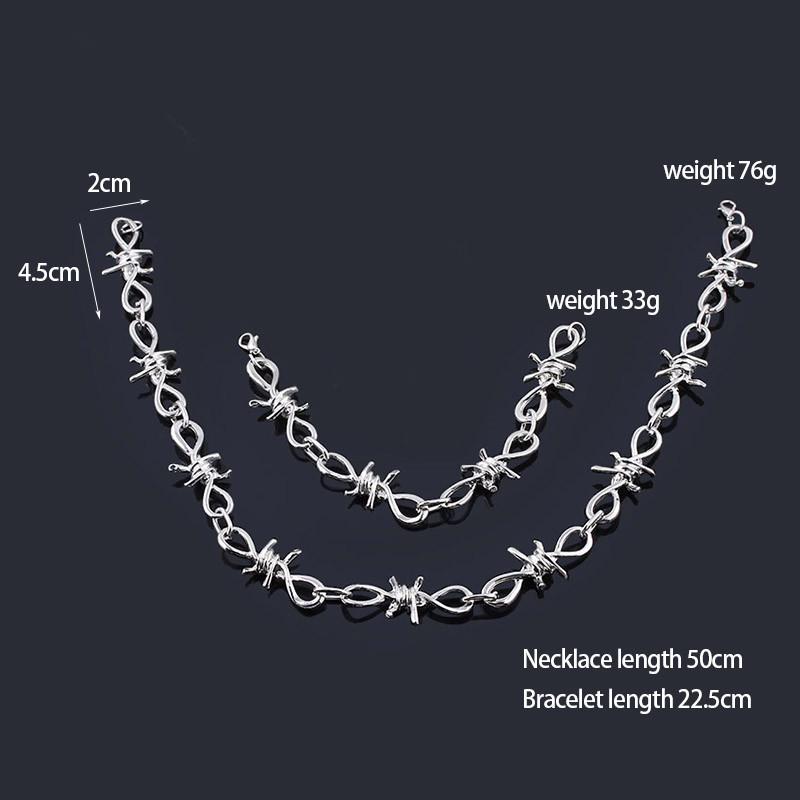 Минималистичное панк колье-чокер и браслет, дерзкая уличная одежда, хип-хоп украшения для женщин и мужчин, готическая цепь, колье на ключицу, подарок