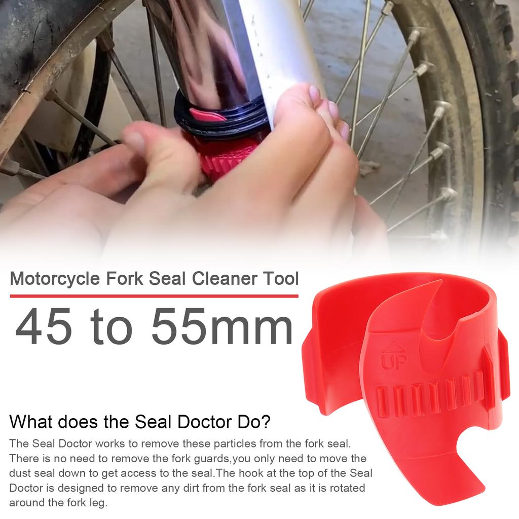 Motorcycle Front Fork Cleaner 45-55mm Fork Seal Cleaning Tool Fit For KTM Ho-nda Kaw-asaki Suz-uki Yam-aha