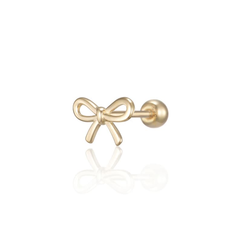 LUNNE 14k Tiny Soft Ribbon Piercing (14k Gold) #LFPI21