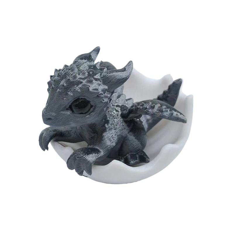 3D Мини Новорожденный Дракон В Яйце Искусство Статуя Дракона Маленькая Миниатюра Вылупившегося Дракона Новорожденный Дракон В Яйце Рабочий Стол