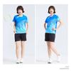 Quick-Dry Ice Silk Sports Set Men Women Breathable Polo Shirt Shorts Badminton Tennis Volleyball Training