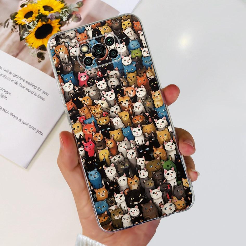 Для Xiaomi Poco X3 NFC Чехол Прозрачная Крышка Мягкий Силикон Модный Цветочный Чехол для Телефона Для Xiaomi Poco X3 Pro Fundas PocoX3 Coque