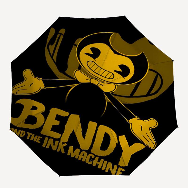 1PC Bendy and Ink Machine Automatic Open/Close, 8-Rib Durable Frame Compact Travel Umbrella for Men & Women S1222074